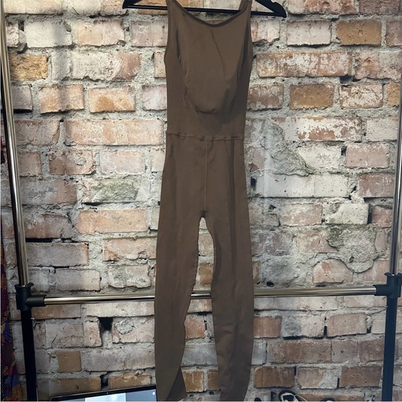 Free People God Karma High-neck onsie sz XS/S color wild mustang - Picture 4 of 7
